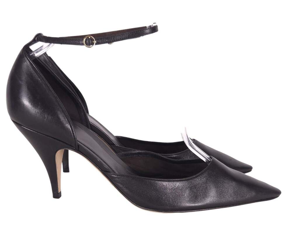 The Row Liisa D'Orsay Pumps US 9 EU 39 Womens Black Soft Lambskin $1610